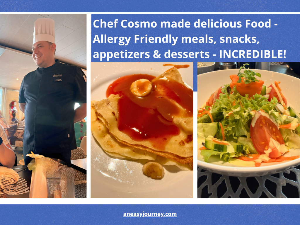 Avalon's Chef Cosmo & Team were amazing at making us food allergy-friendly meals!