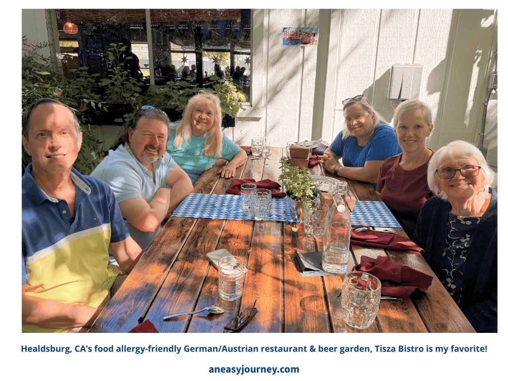 Healdsburg, CA's Austrian/German Tiza Bistrot & Beer Garden is food allergy friendly!