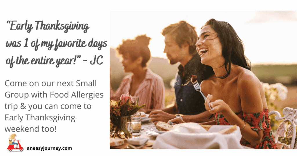 Early Thanksgiving with food allergies was 1 of favorite days of year!