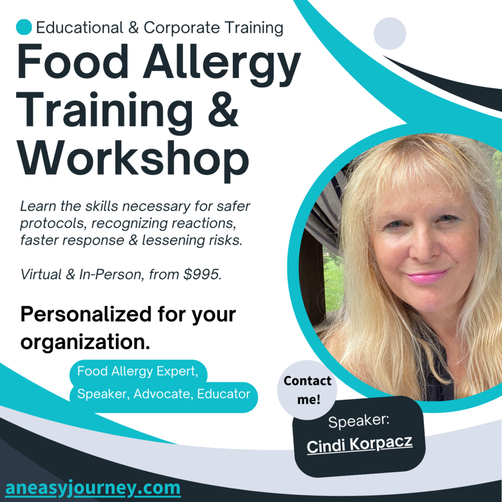 Food Allergy Training for educational & companies.