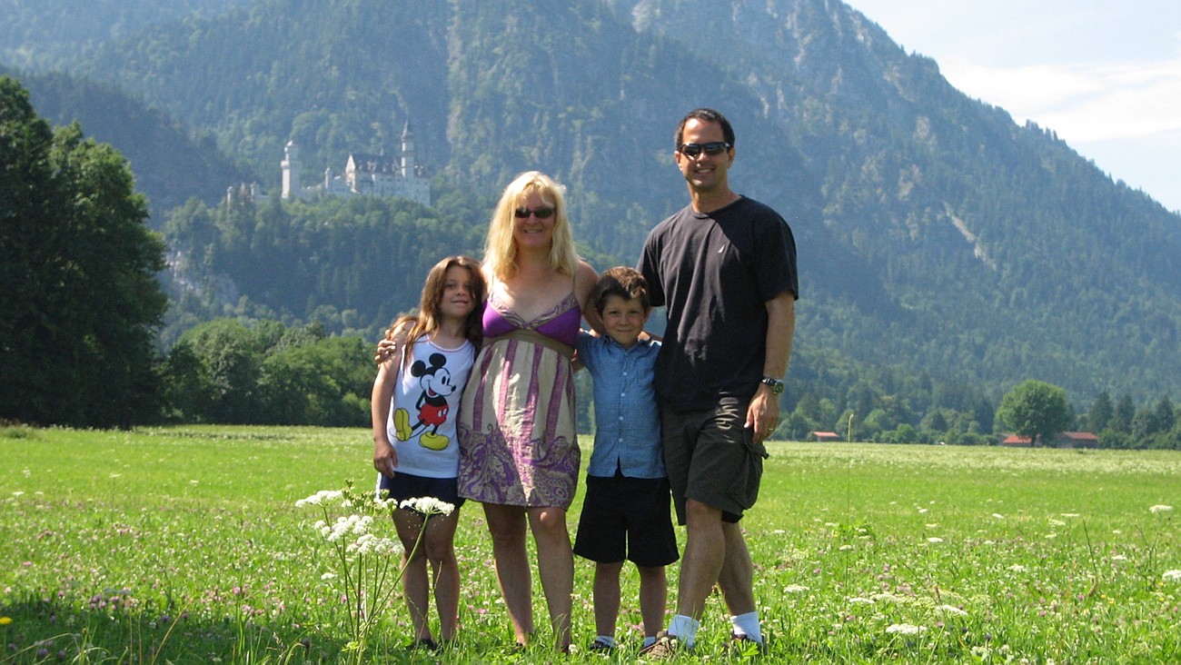 Family at Neuschwanstein Germany