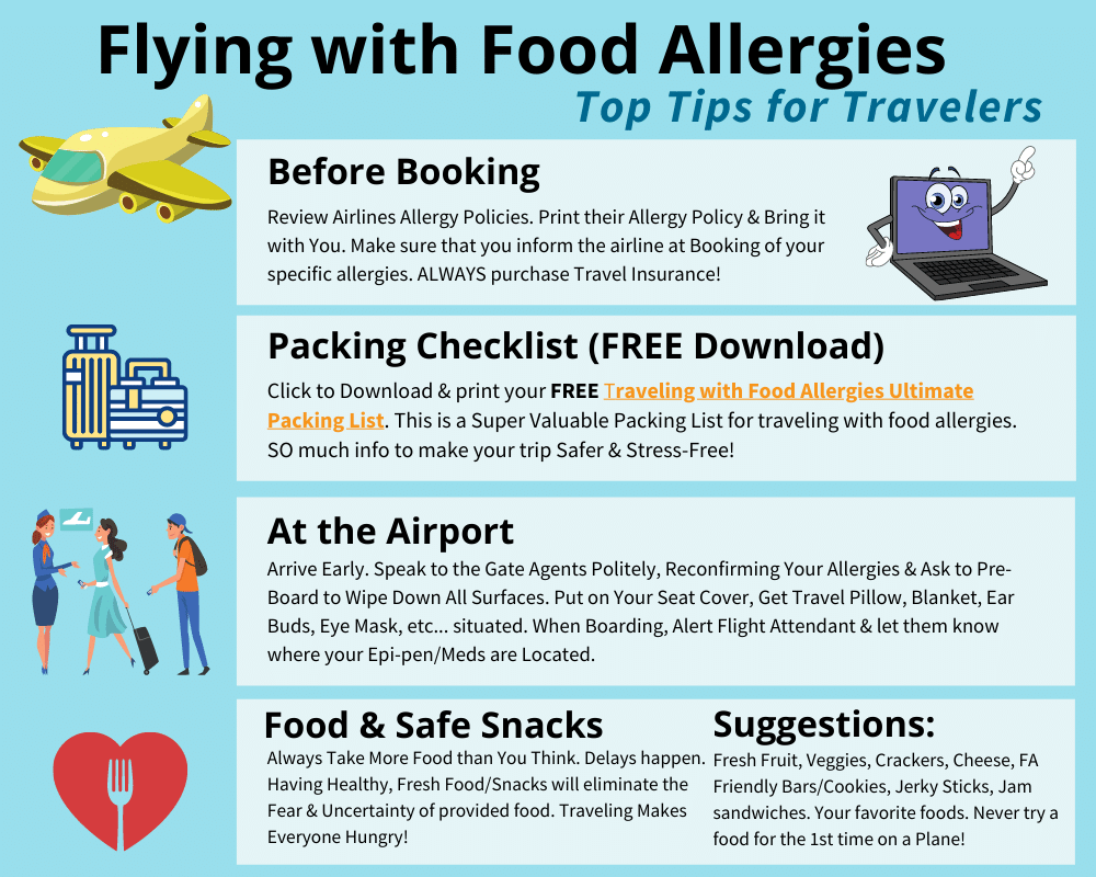 tips for flying with food allergies