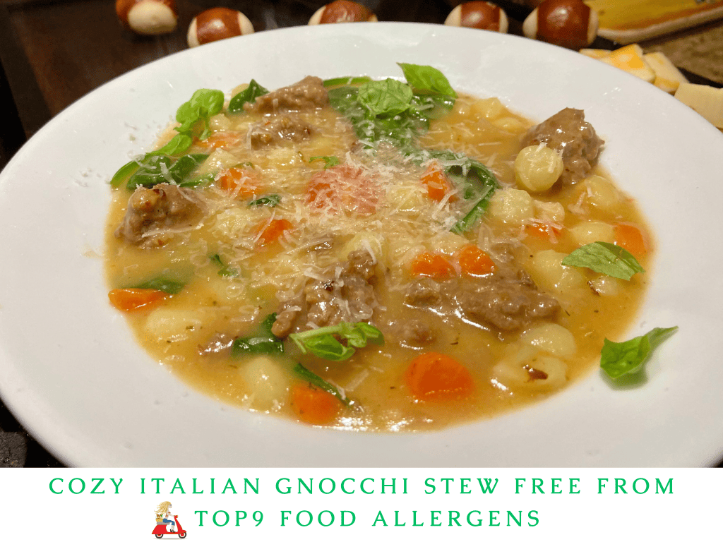 Cozy Italian Gnocchi Stew Free from Top9 Food Allergens.