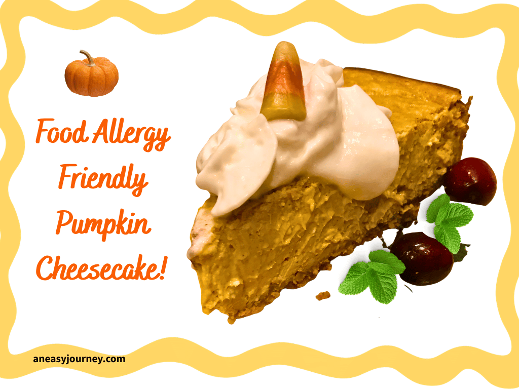 Absolutely delicious Food Allergy-Friendly Pumpkin Cheesecake recipe!