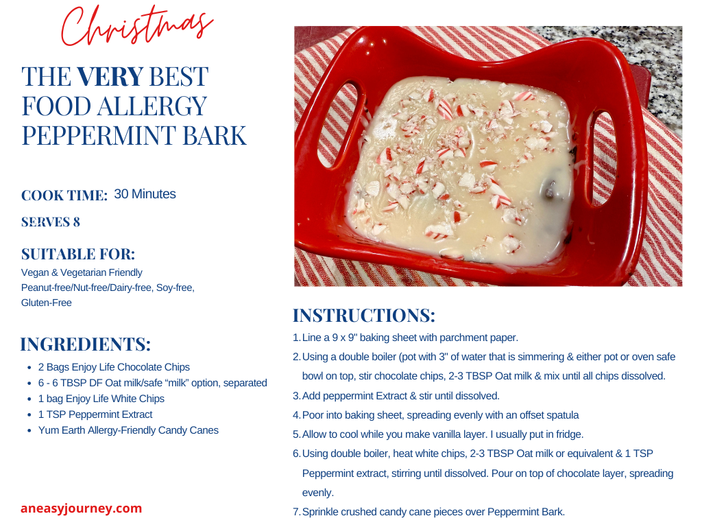 Food Allergy-Friendly Peppermint Bark recipe