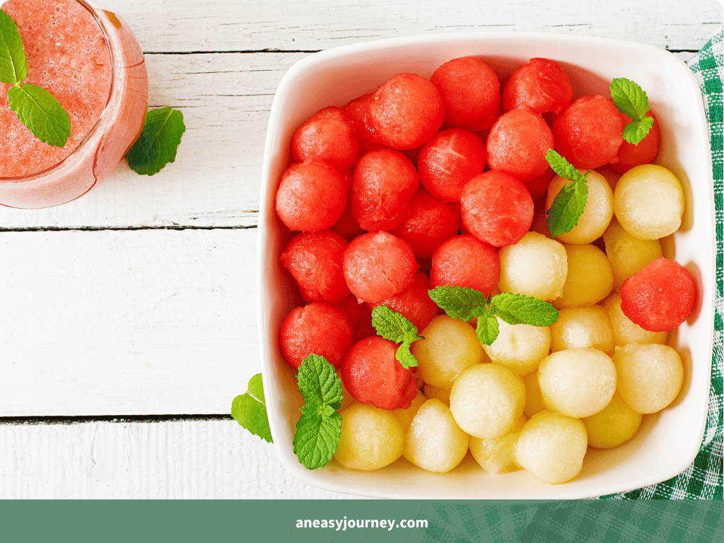 Food Allergy Friendly BBQ side Watermelon salad.