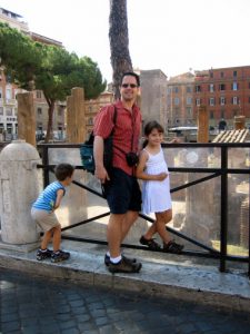 Photo of Dad with toddlers in Rome, Italy