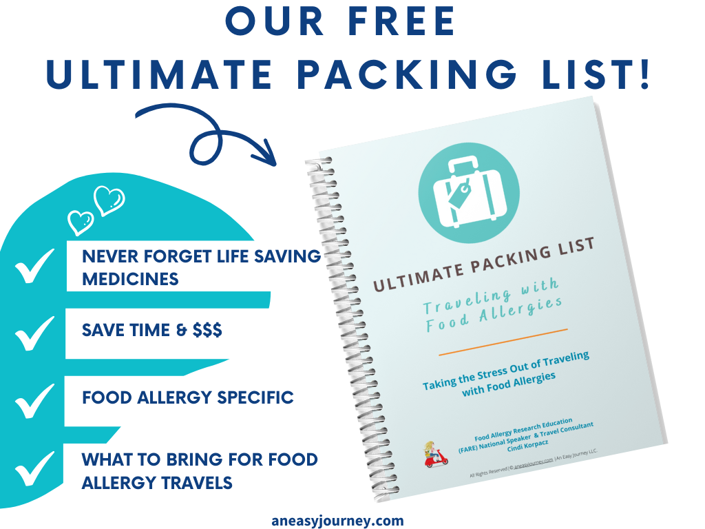 Ultimate Food Allergy Specific Packing List.