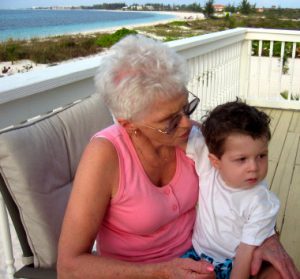 Photo of traveling toddler at Caribbean rental house